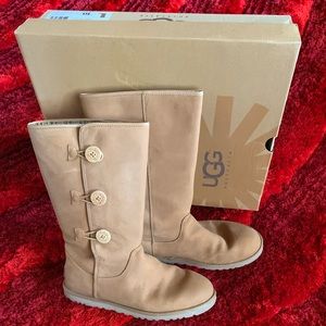 UGG AnnaRosa Suede Boots, 3 Button, Size 10
